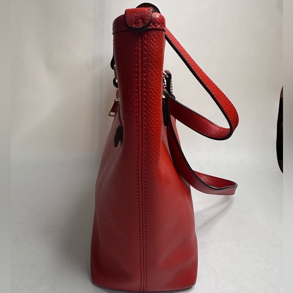 Coach Zip Top Tote Crossgrain Leather Pre-Loved - Picture 3 of 6
